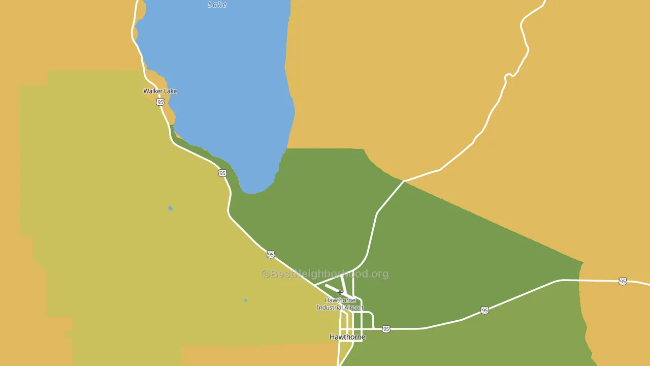 Mineral County, NV block-group voter-turnout map