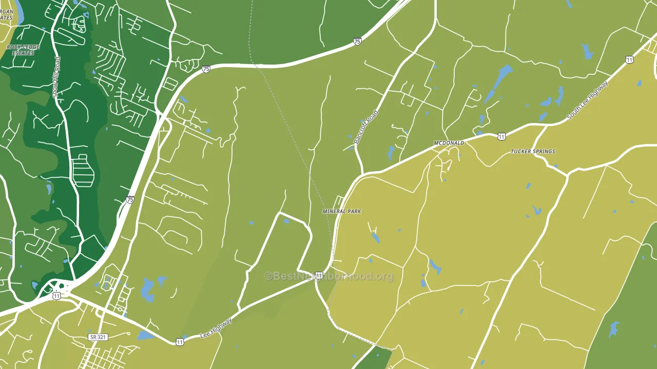 Mineral Park, TN block-group voter-turnout map