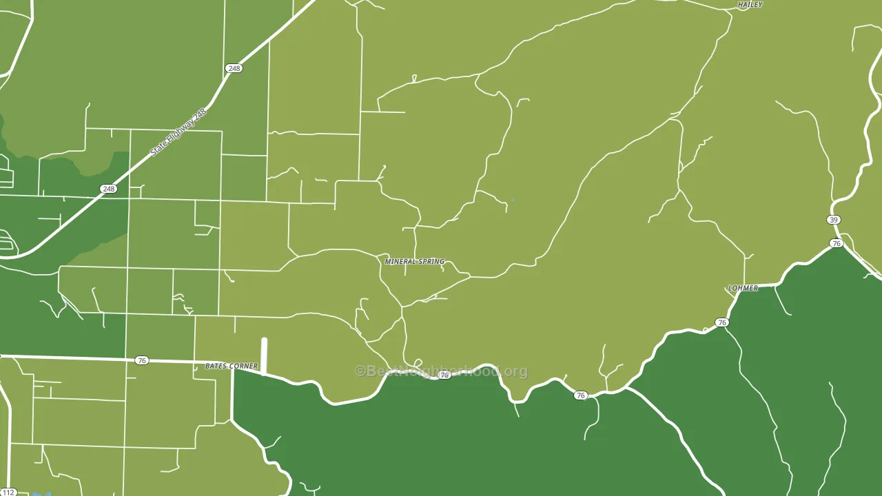 Mineral Spring, MO block-group voter-turnout map