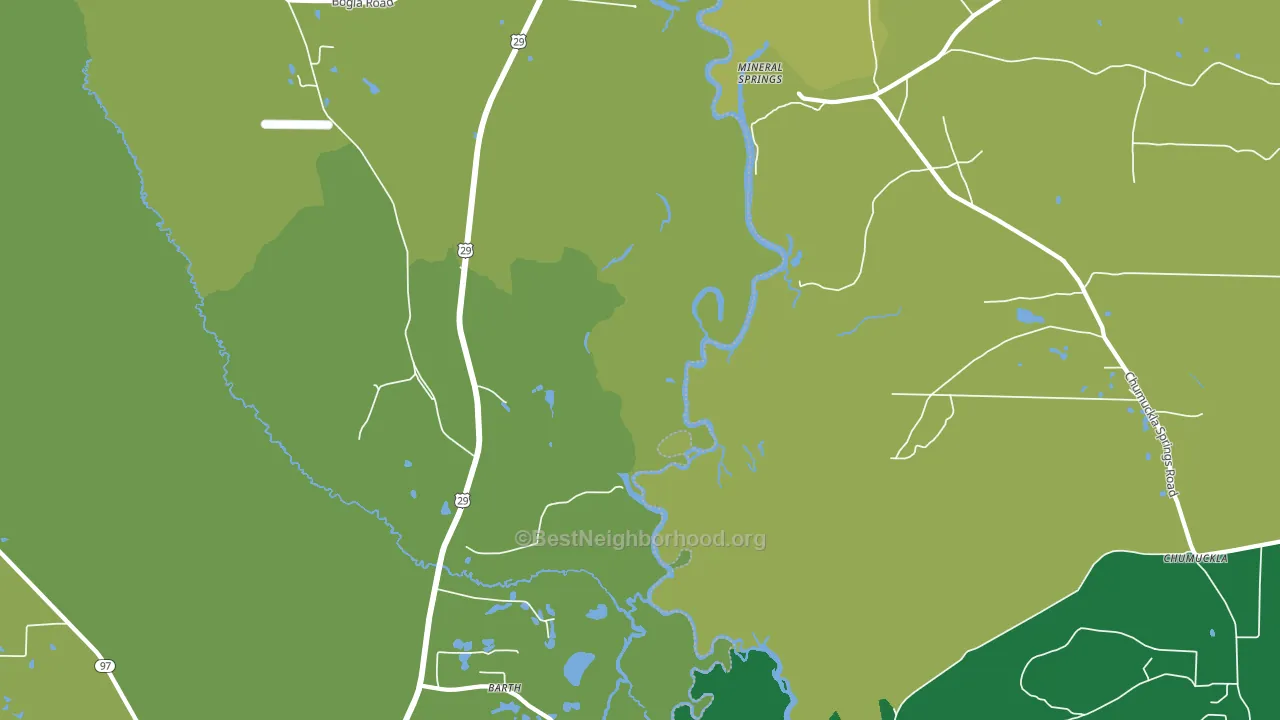 Mineral Springs, FL block-group voter-turnout map