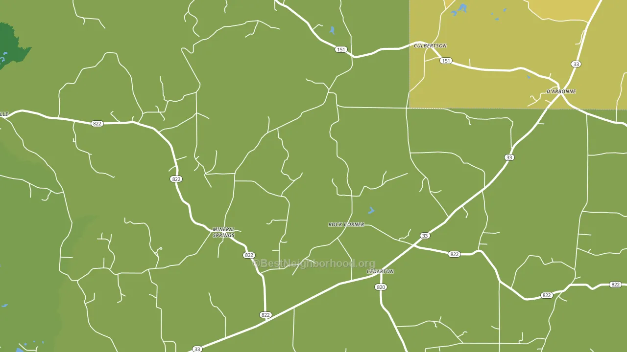 Mineral Springs, LA block-group voter-turnout map