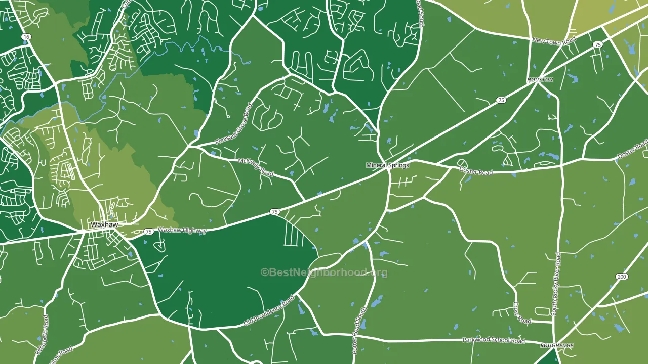 Mineral Springs, NC block-group voter-turnout map