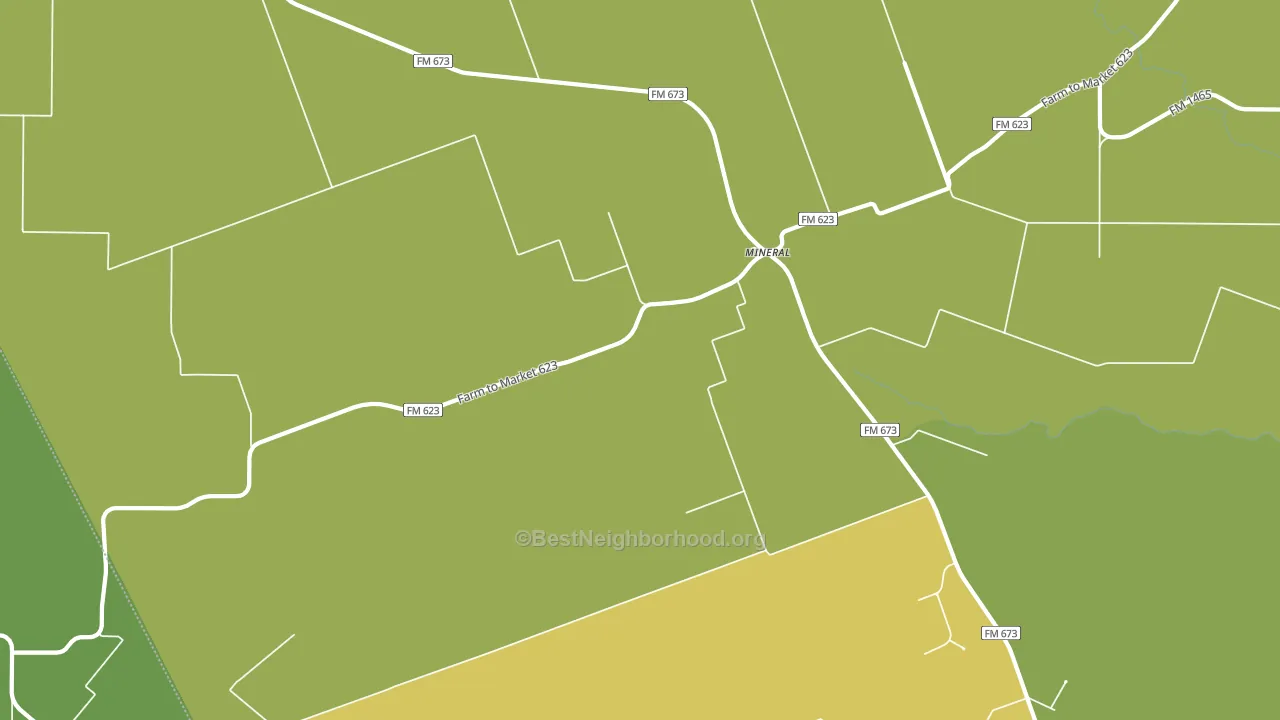 Mineral, TX block-group voter-turnout map