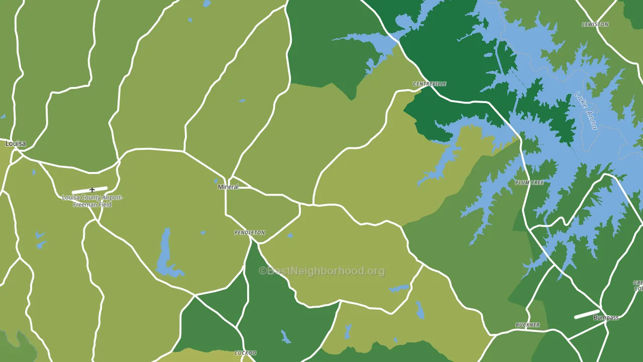 Mineral, VA block-group voter-turnout map
