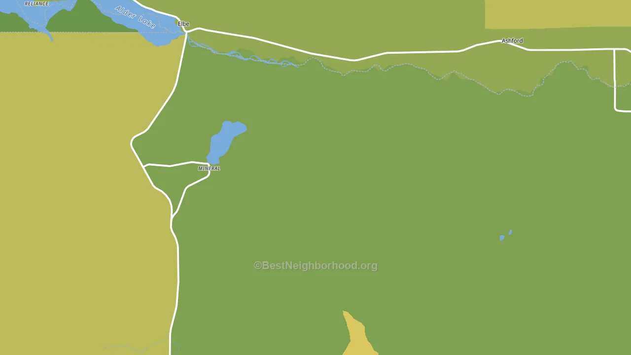 Mineral, WA block-group voter-turnout map