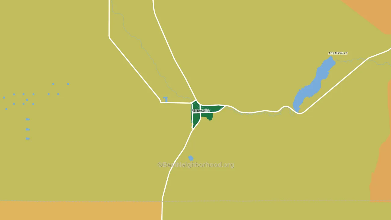 Minersville, UT block-group voter-turnout map