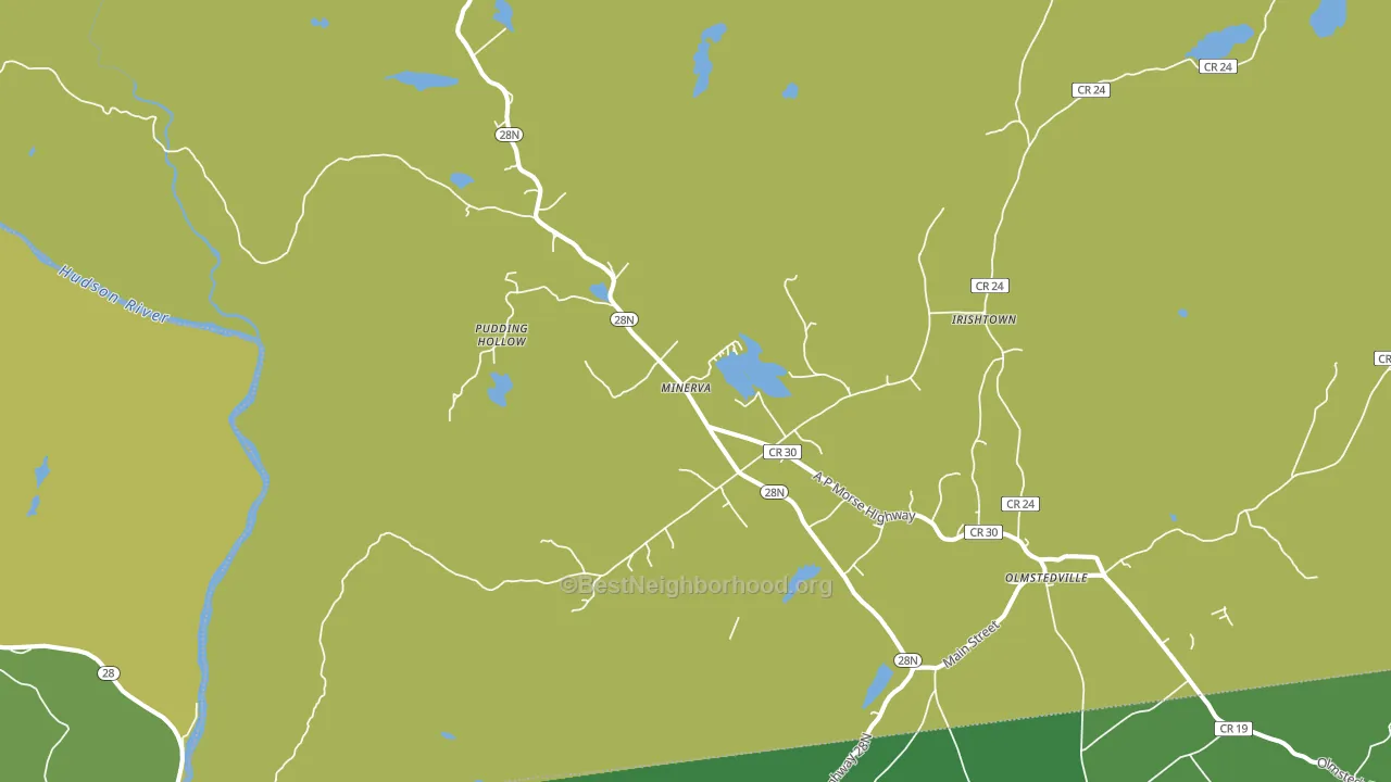 Minerva, NY block-group voter-turnout map