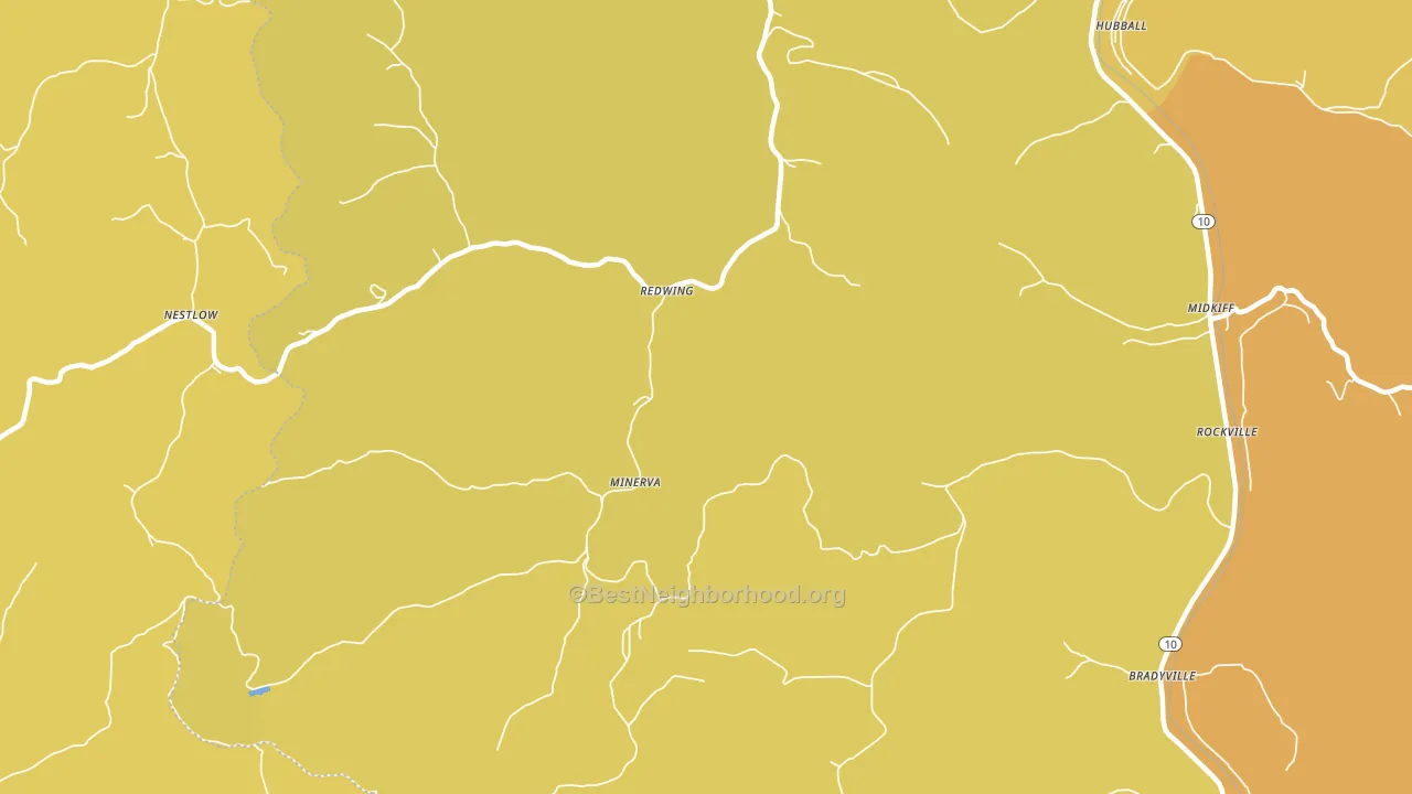 Minerva, WV block-group voter-turnout map