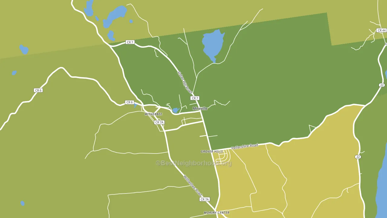 Mineville, NY block-group voter-turnout map