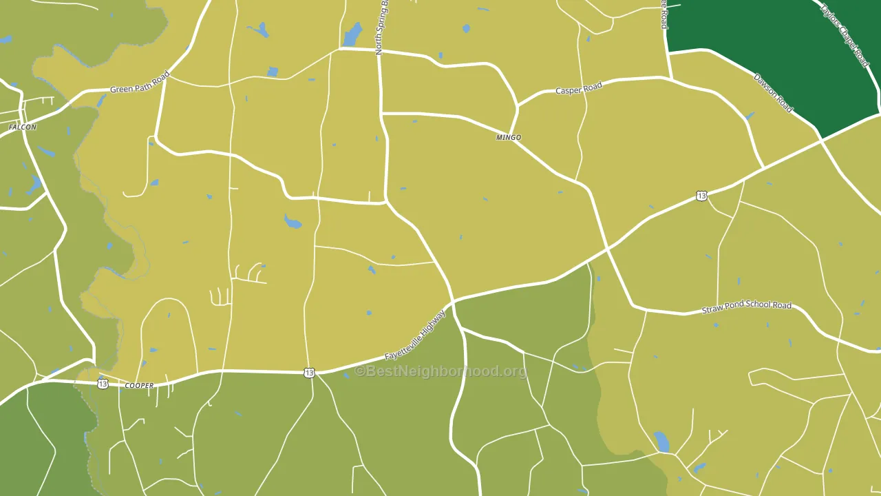 Mingo, NC block-group voter-turnout map