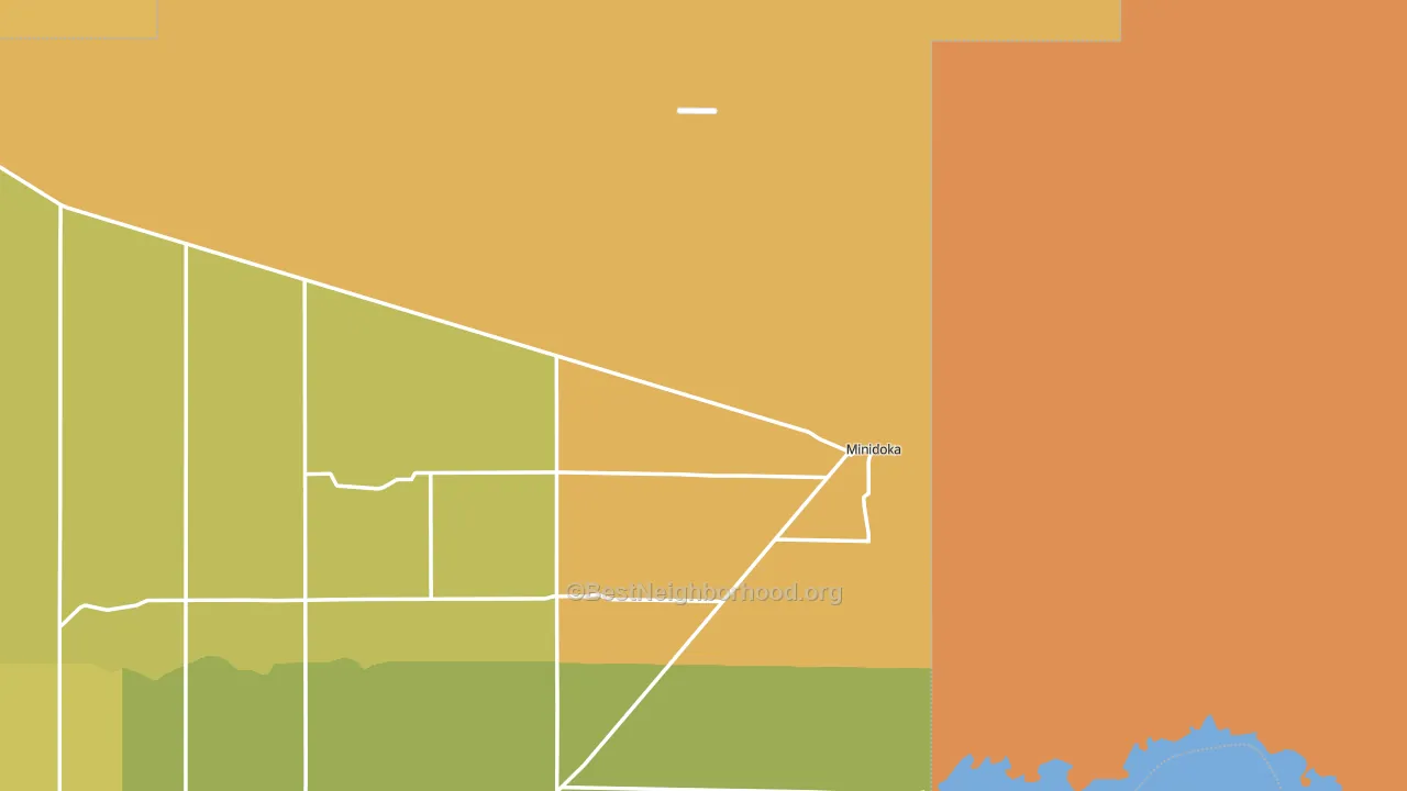 Minidoka, ID block-group voter-turnout map