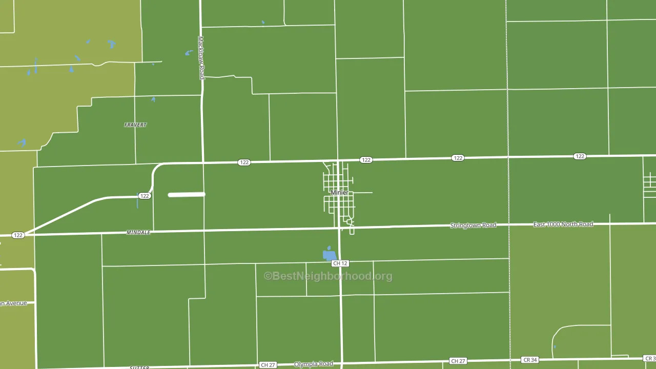 Minier, IL block-group voter-turnout map
