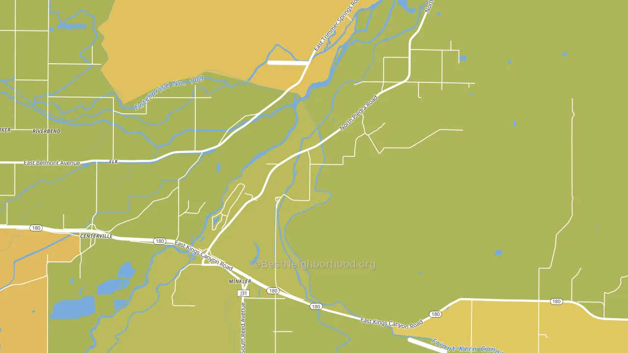 Minkler, CA block-group voter-turnout map