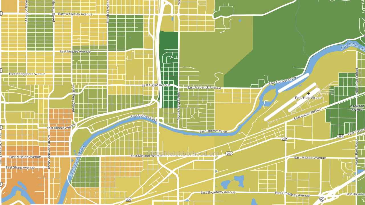 Minnehaha, Spokane, WA block-group voter-turnout map