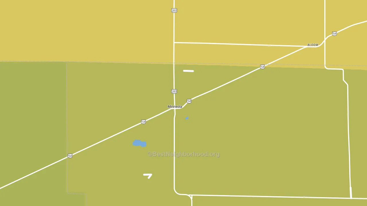 Minneola, KS block-group voter-turnout map