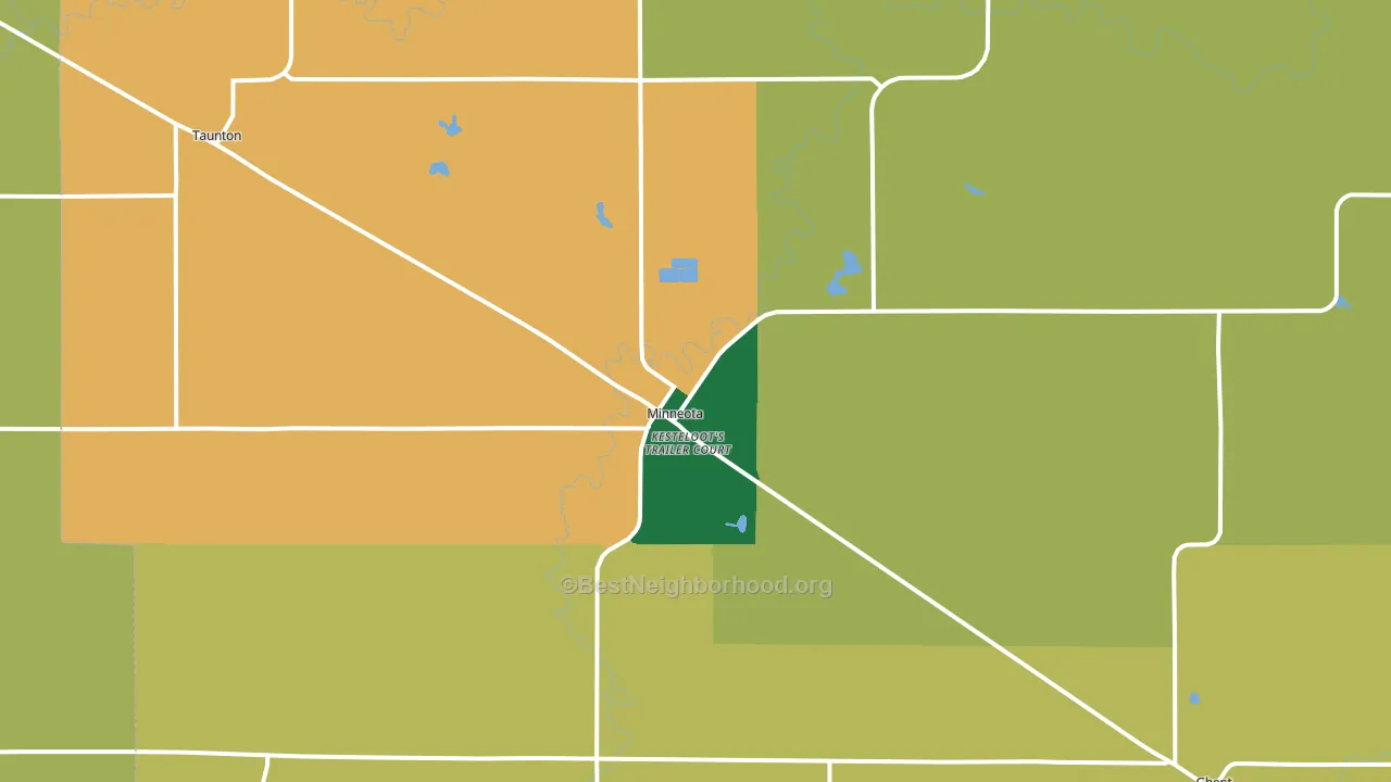 Minneota, MN block-group voter-turnout map