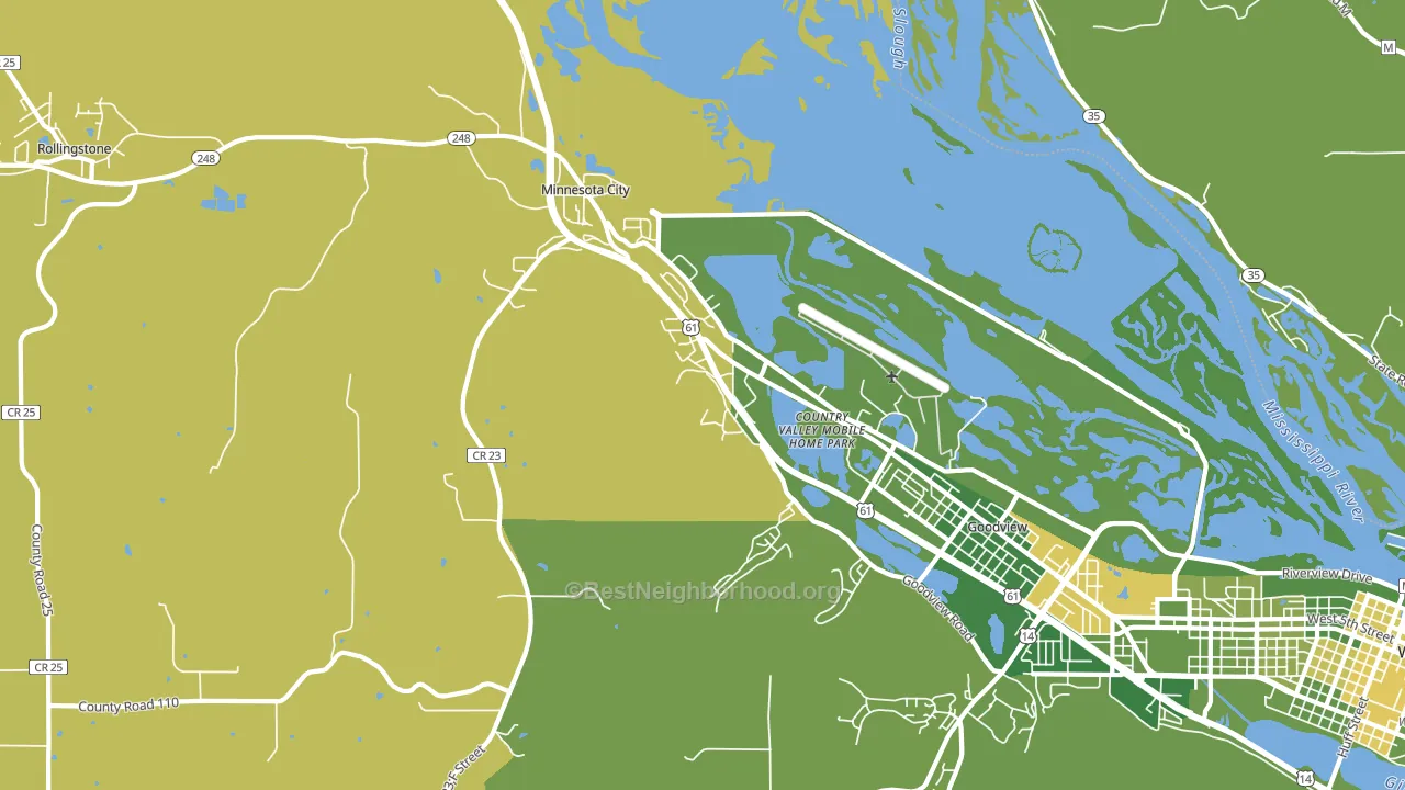 Minnesota City, MN block-group voter-turnout map