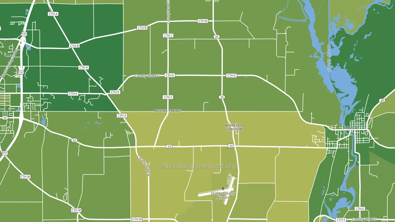 Minnesota Junction, WI block-group voter-turnout map