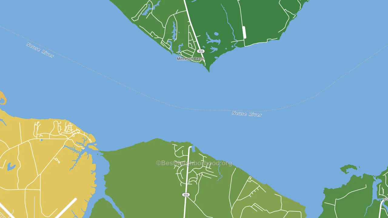 Minnesott Beach, NC block-group voter-turnout map