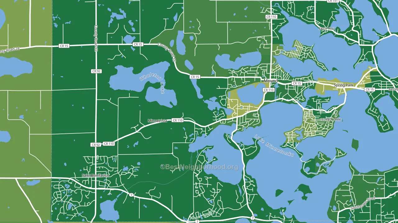 Minnetrista, MN block-group voter-turnout map