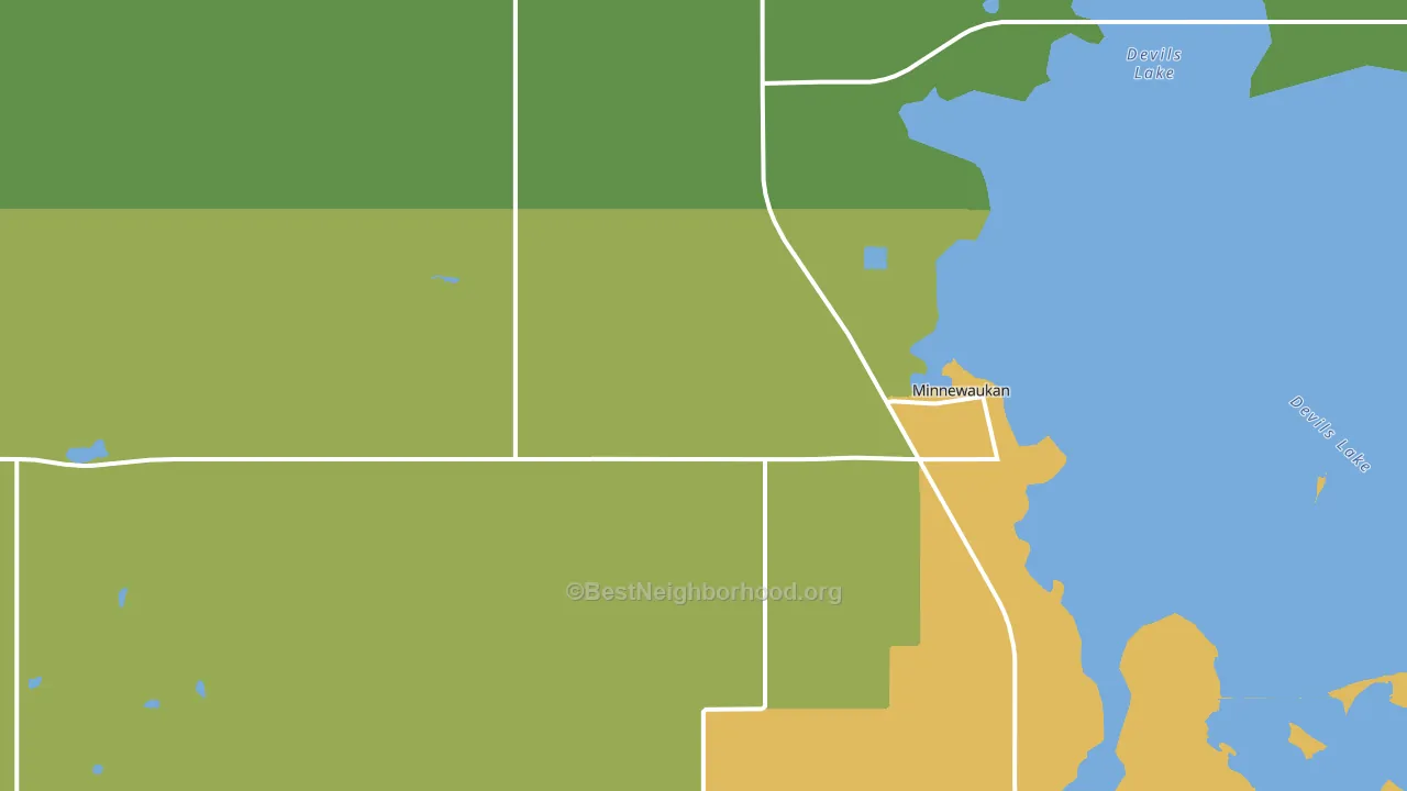 Minnewaukan, ND block-group voter-turnout map