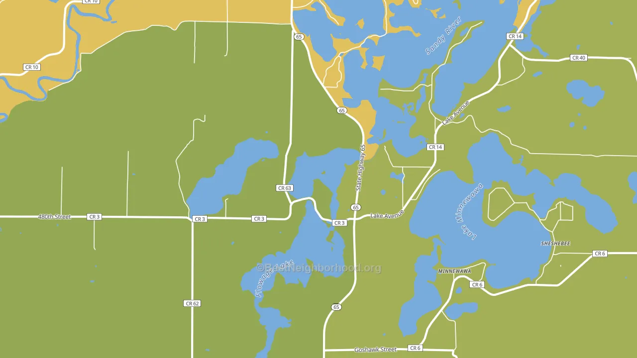 Minnewawa, MN block-group voter-turnout map