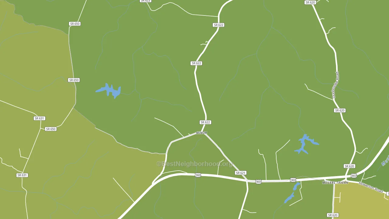 Minor, VA block-group voter-turnout map