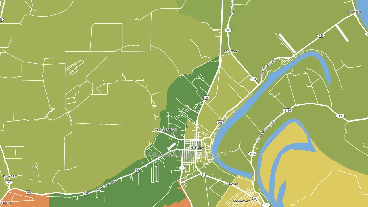 Minorca, LA block-group voter-turnout map