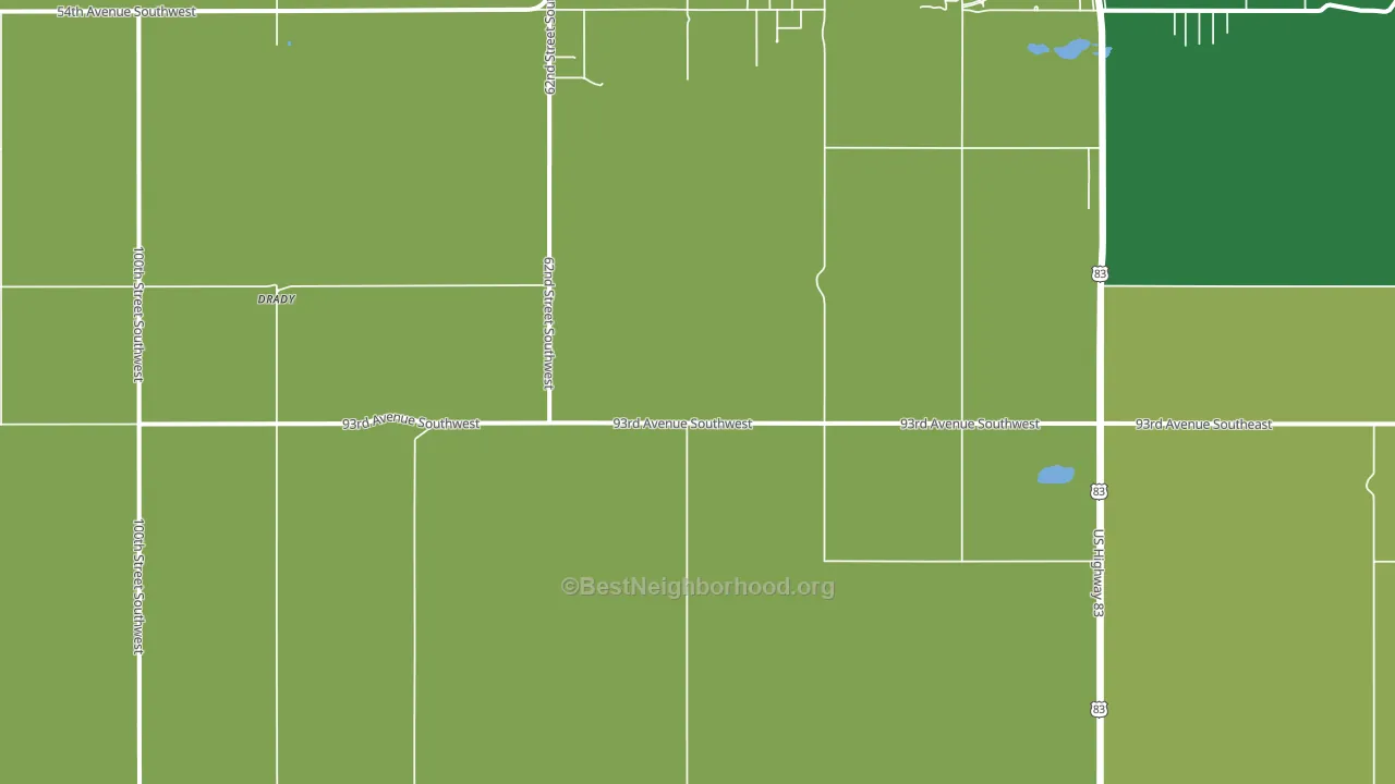 Minot Air Force Base, ND block-group voter-turnout map