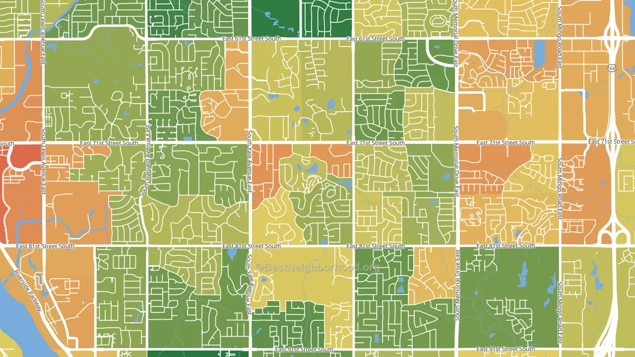 Minshall Park, Tulsa, OK block-group voter-turnout map