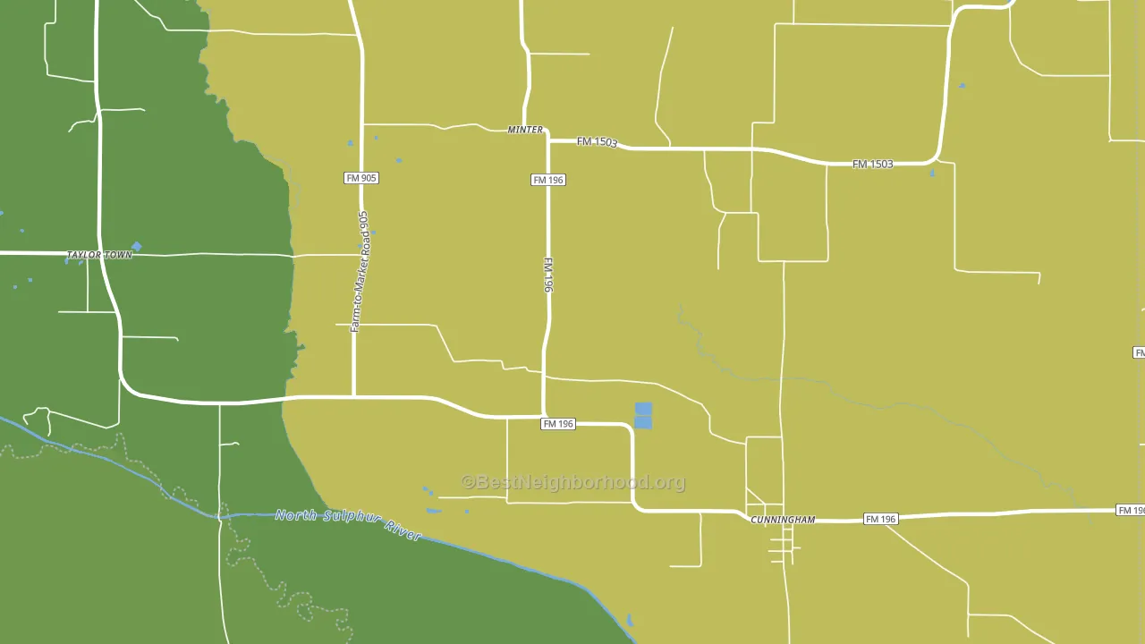 Minter, TX block-group voter-turnout map