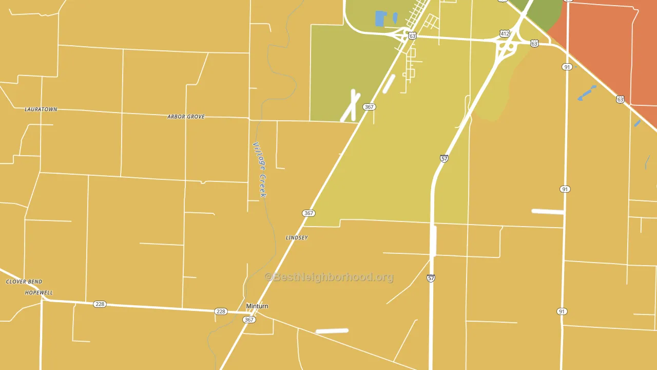 Minturn, AR block-group voter-turnout map