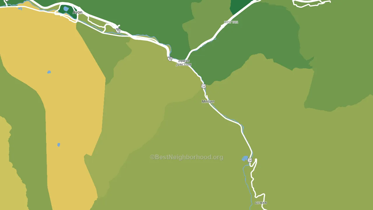 Minturn, CO block-group voter-turnout map