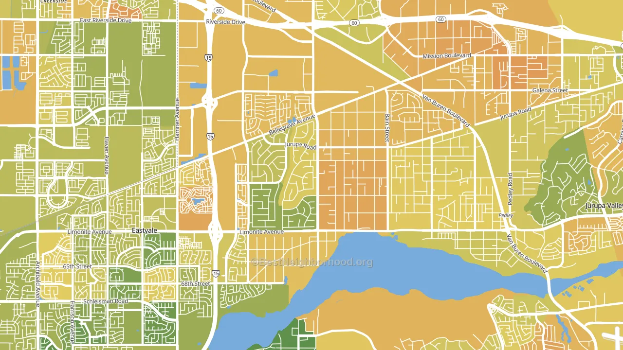 Mira Loma, CA block-group voter-turnout map
