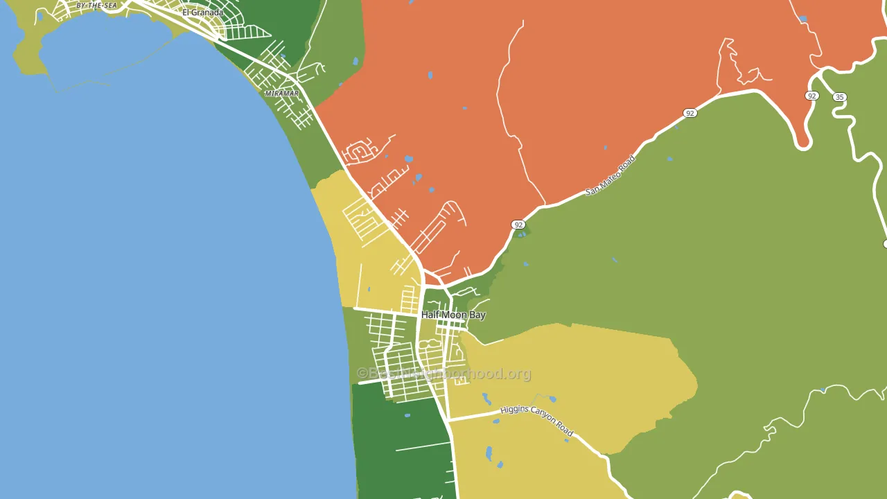 Miramar, CA block-group voter-turnout map