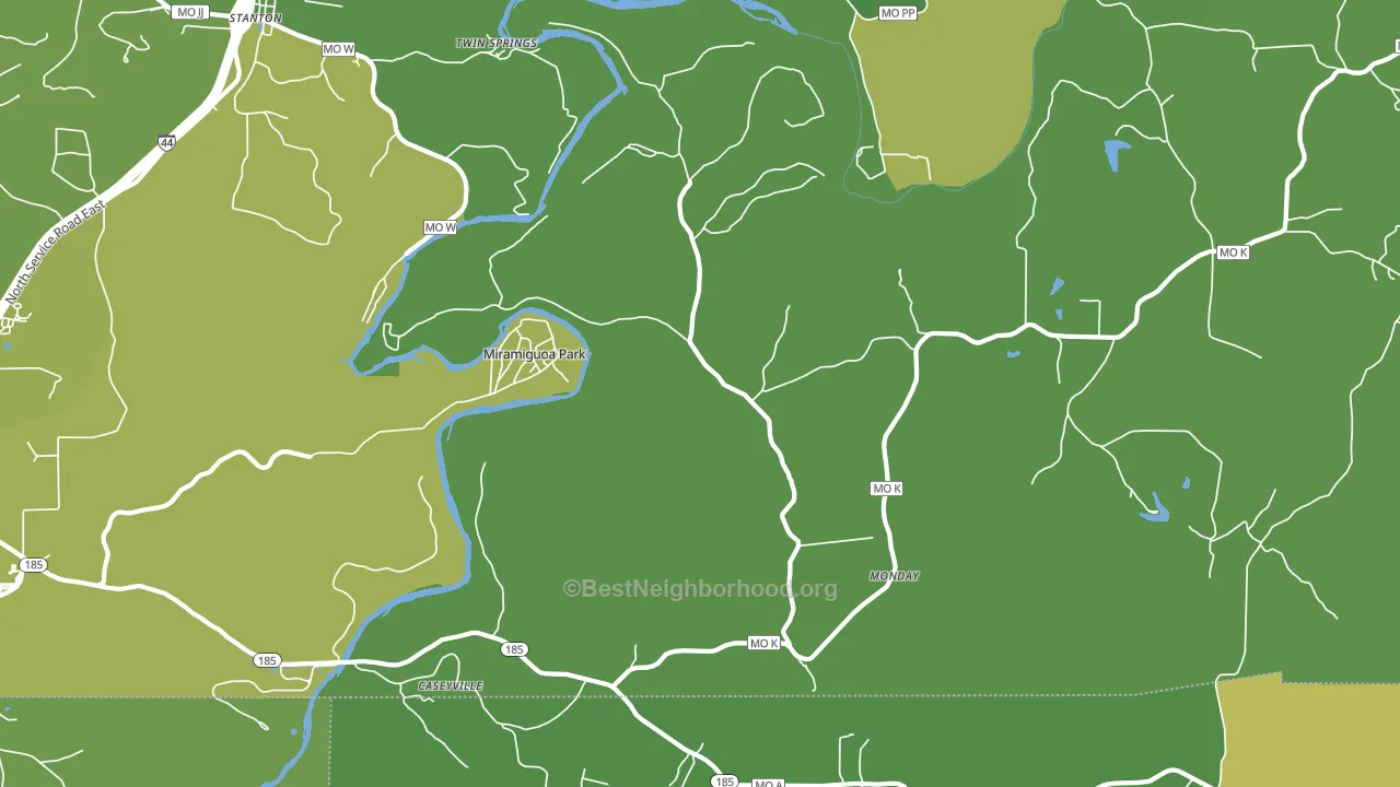 Miramiguoa Park, MO block-group voter-turnout map