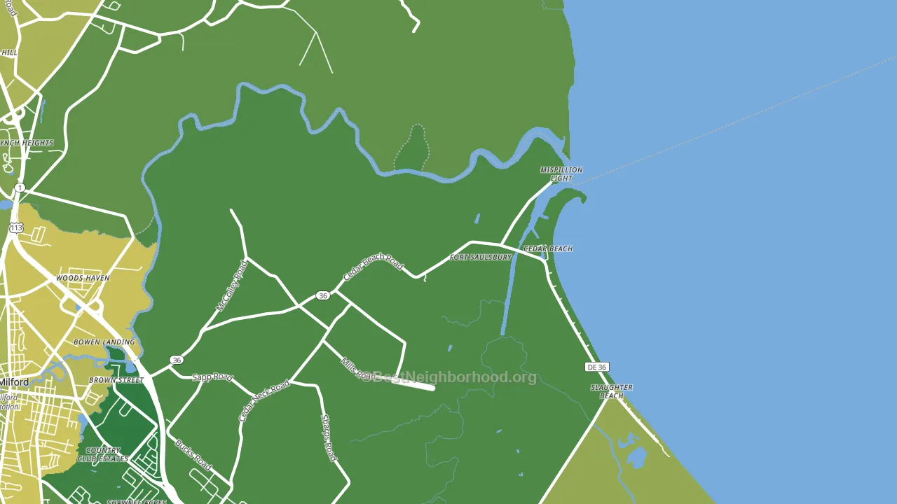Mispillion Light, DE block-group voter-turnout map