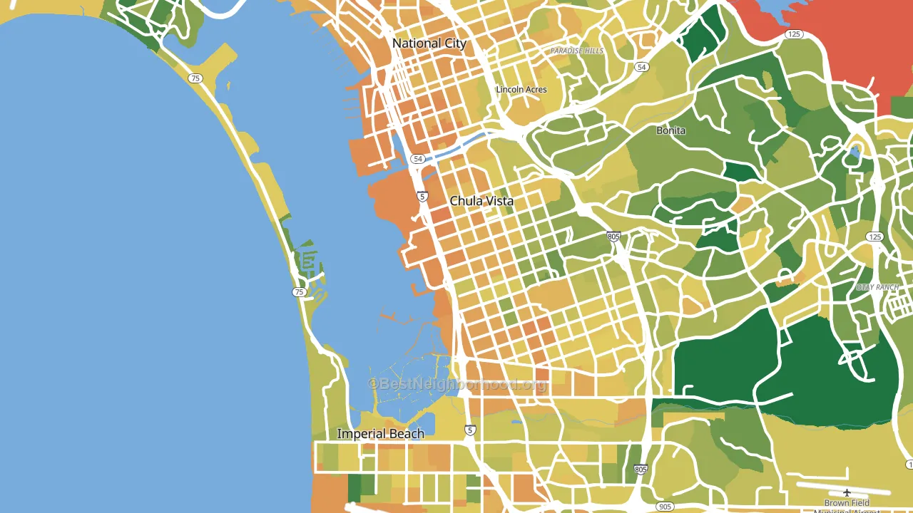 Mission Bay, San Diego, CA block-group voter-turnout map