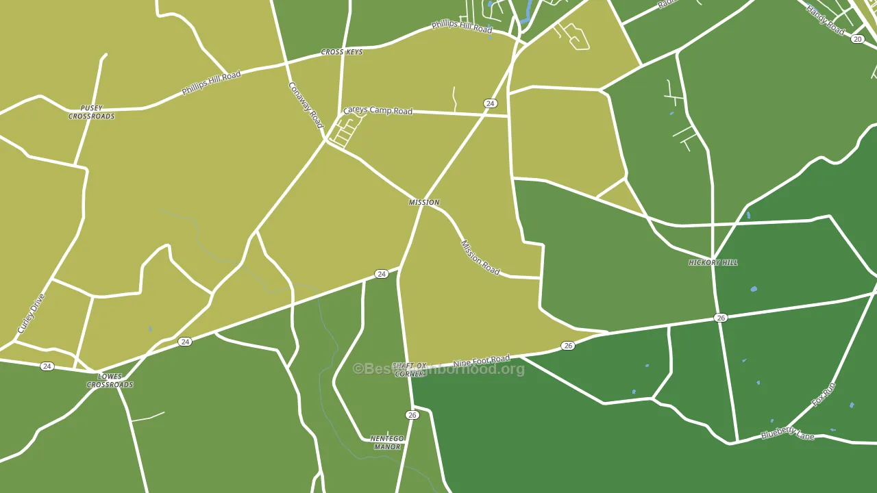 Mission, DE block-group voter-turnout map