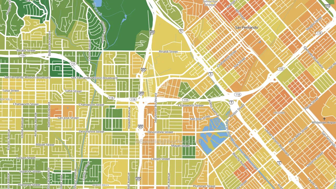 Mission Hills, CA block-group voter-turnout map