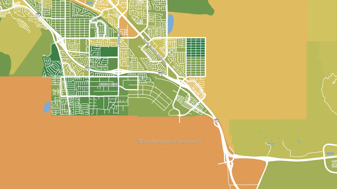 Mission Hills, Henderson, NV block-group voter-turnout map