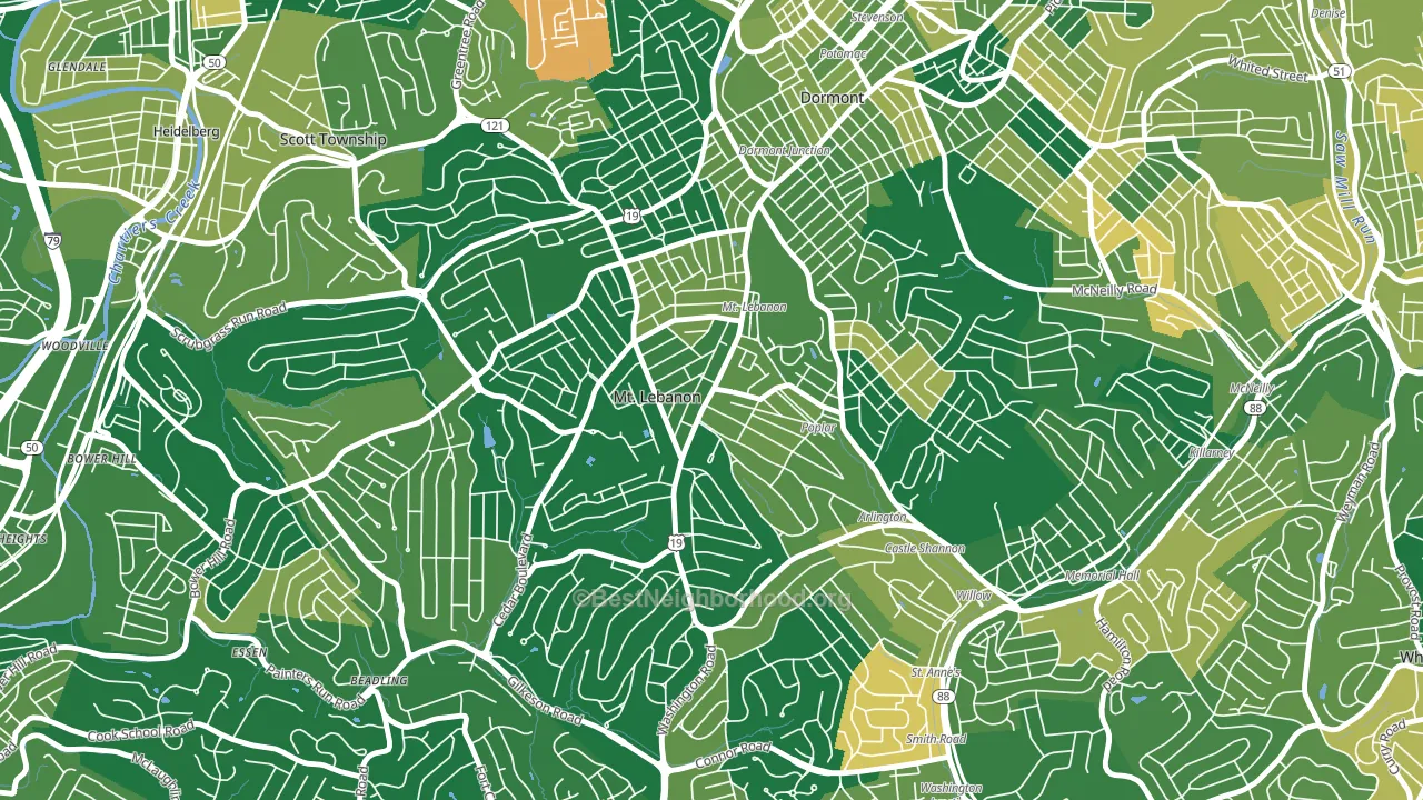Mission Hills, Pittsburgh, PA block-group voter-turnout map