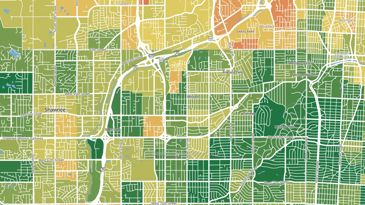 Mission, KS block-group voter-turnout map
