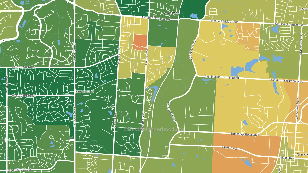 Mission Lake, Kansas City, MO block-group voter-turnout map