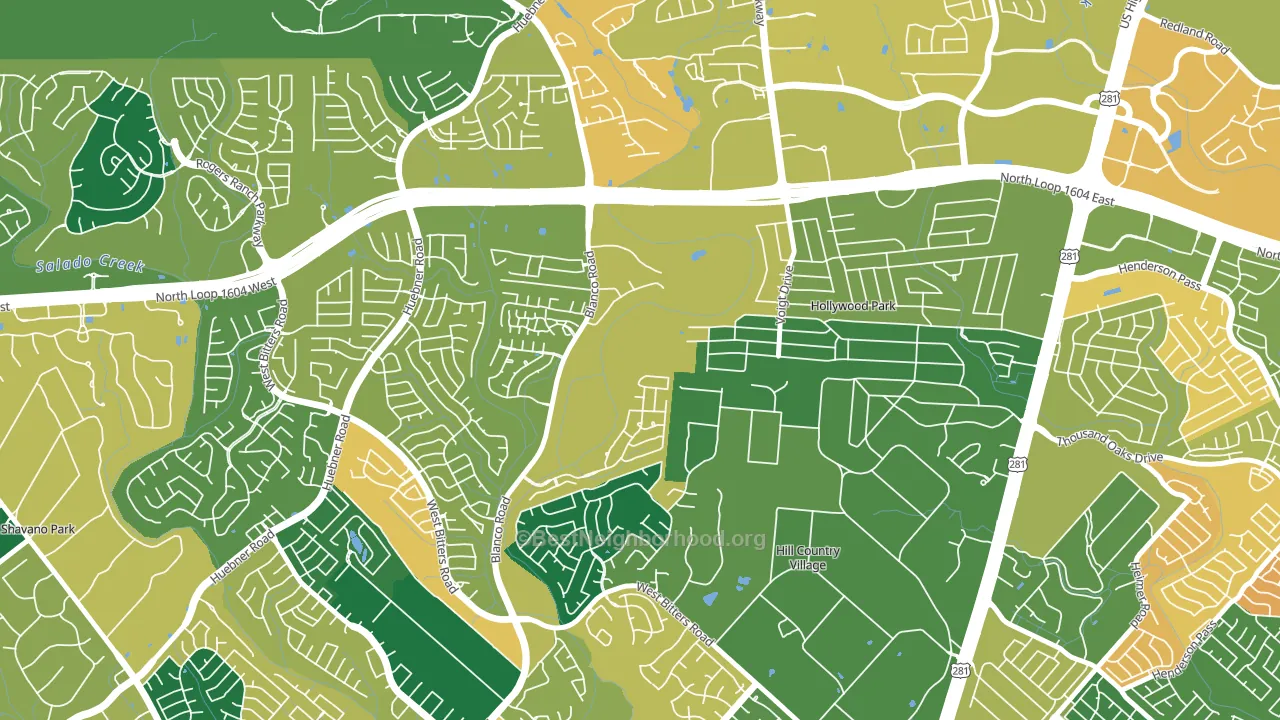 Mission Ridge, San Antonio, TX block-group voter-turnout map