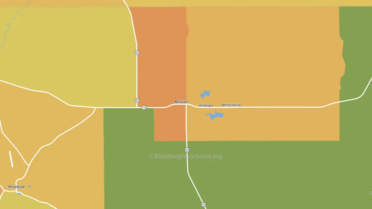 Mission, SD block-group voter-turnout map