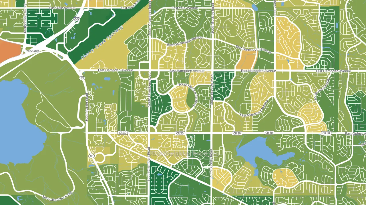 Mission Viejo, Aurora, CO block-group voter-turnout map