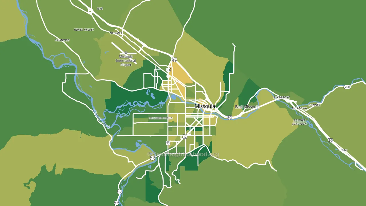 Missoula County, MT block-group voter-turnout map
