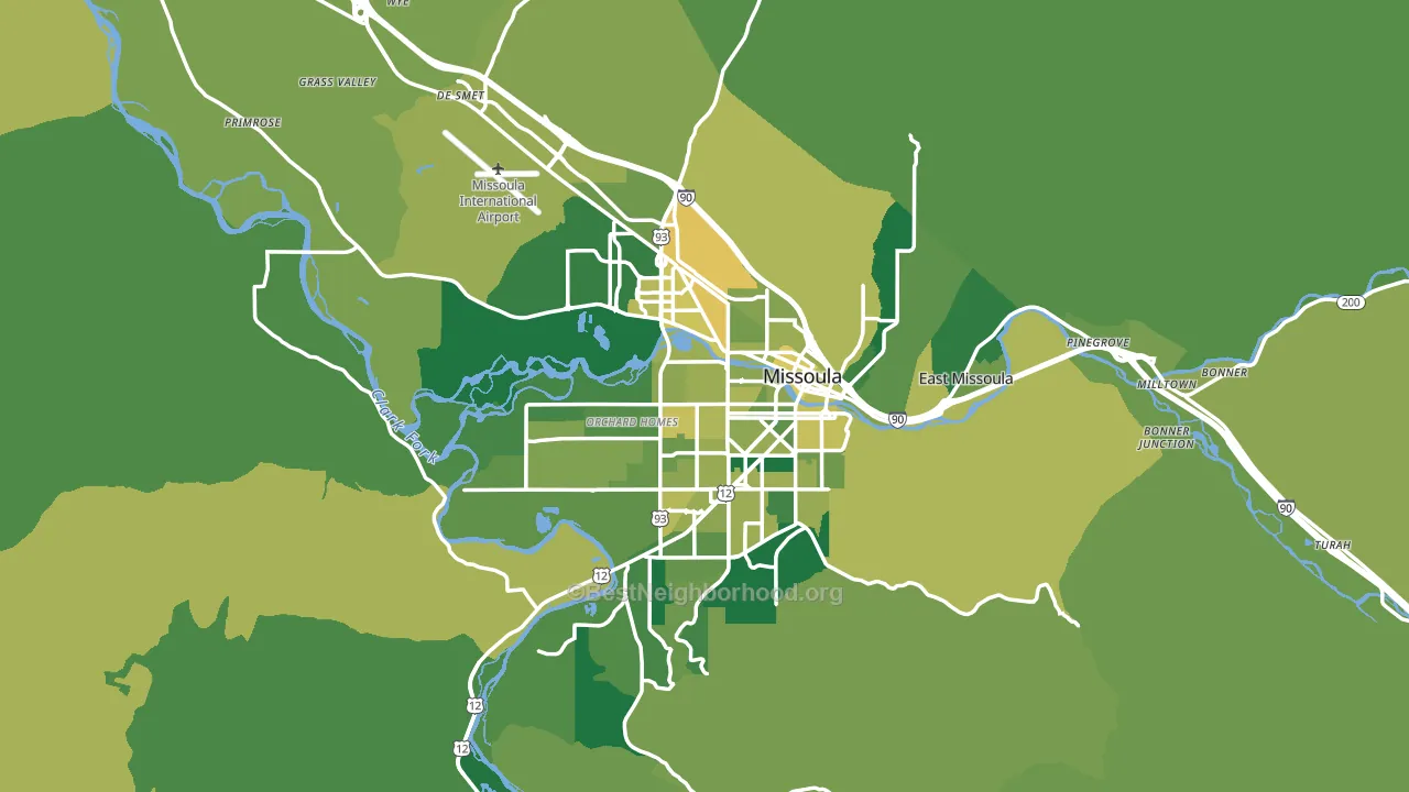 Missoula, MT block-group voter-turnout map