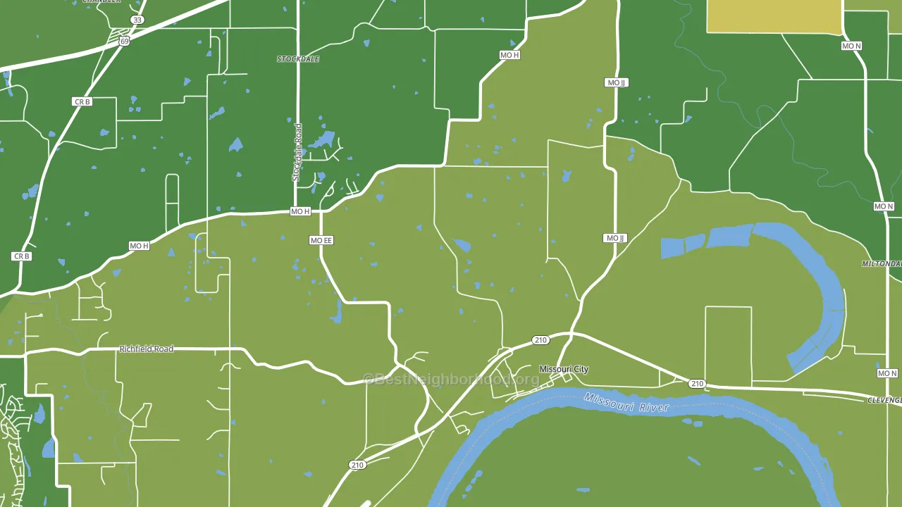 Missouri City, MO block-group voter-turnout map